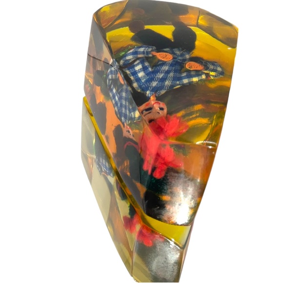 SOLD! Vintage Lucite Acrylic Portugal Doll Paper Weight 5in tall - Picture 9 of 13